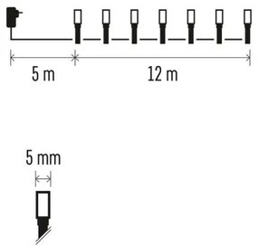 Catena LED natalizia da esterno 120xLED/8 modalità 17m IP44 bianco caldo