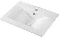 Lavabo da incasso soprapiano rettangolare L 62 x p 46 bianco in ceramica