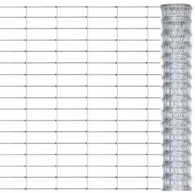 Recinzione Da Giardino İn Acciaio Zincato 50x0,8 M Argento /