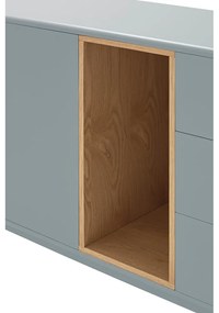 Cassettiera bassa blu-grigio 140x76 cm Corvo - Teulat