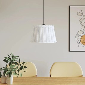 Paralume Da Soffitto Bianco Ø45x28 Cm İn Vimini /