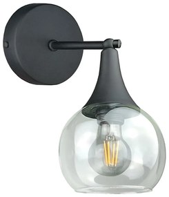 Applique STAR 1xE27/60W/230V nero/limpido