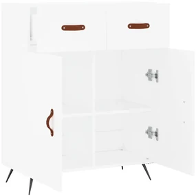Credenza bianca 69,5x34x90 cm in legno multistrato