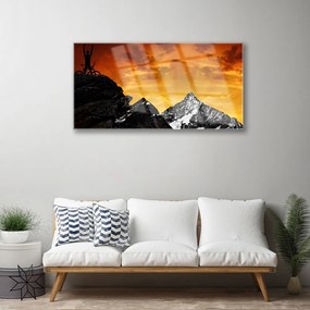 Quadro vetro Paesaggio montano 100x50 cm