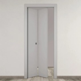 Porta pieghevole a libro simmetrica Cinder grigio L 80 x H 210 cm sinistra