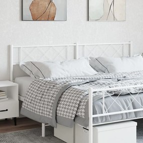 Testiera İn Metallo Bianco 180 Cm /