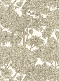 Josephine Munsey Tapete Stockend Woods - Cotswold White/ Maitland Green
