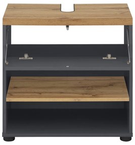 Mobile color antracite effetto rovere per lavabo 60x57 cm Thessa - Støraa