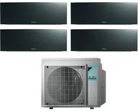 Climatizzatore Condizionatore Daikin Bluevolution Quadri Split Inverter serie EMURA BLACK III 9+9+9+12 con 4MXM68N R-32 Wi-Fi Integrato 9000+9000+9000+12000 Colore Nero - Garanzia Italiana