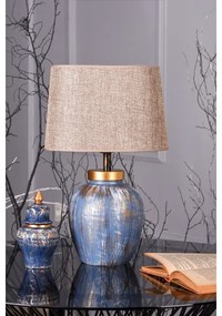 Lampada da tavolo 1xE27/40W/230V blu/beige