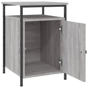 Comodini 2 pz Grigio Sonoma 40x42x60 cm in Legno Multistrato