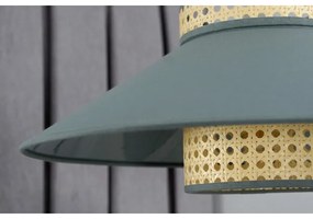 Duolla - Lampadario a sospensione con filo RIO RATTAN 1xE27/15W/230V diametro 45 cm verde/rattan