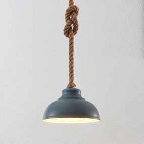 Lampada a sospensione Lindby Chaby, Ø 29 cm, 1 luce, metallo, corda