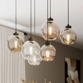 Lampada a sospensione in vetro Cubus TK Lighting, dimmerabile, Chiaro / Trasparente, Soggiorno / Sala da pranzo, Vetro, Moderno, Lampada a sospensione