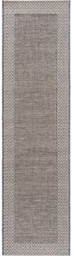 benuta Nest Tappeto passatoia per esterni River Beige/Blu 67x240 cm - Tappeto outdoor per balcone, terrazzo e giardino