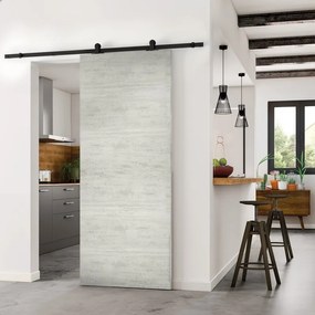 Porta scorrevole Beton in mdf, L 93 x H 212 cm, con binario Retro