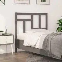 Testiera per Letto Grigia 105,5x4x100 cm Legno Massello di Pino cod 9073