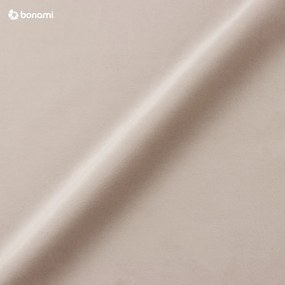 Letto matrimoniale imbottito color crema in velluto con contenitore con rete inclusa 160x200 cm Brody – Mazzini Beds