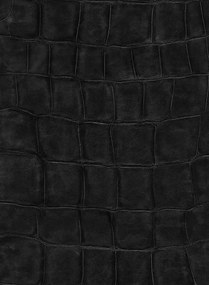 Leder Tapete Bic Croco von Elitis - Schwarz