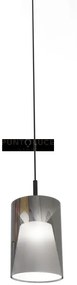 Iconic-g f sospensione 1 luce struttura in metallo cromo nero con v...