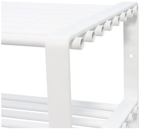 Scarpiera aperta bianca in metallo Rex - Spinder Design