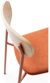 Set di 2 sedie da pranzo in colore rosso-naturale Adriana - Marckeric