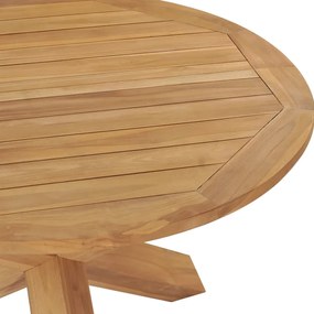 Tavolo da pranzo da giardino Ø110x75 cm legno massello di teak