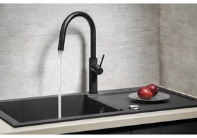 Sapho - Rubinetto lavello con doccetta estraibile FLAWO opaco nero