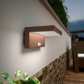 Applique LED Solare Minimal Corten con Sensore di Movimento Colore  Bianco Naturale 4.000K