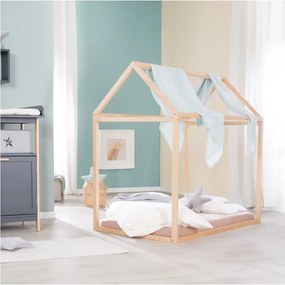 Letto per bambini in colore naturale 70x140 cm Montessori - Roba