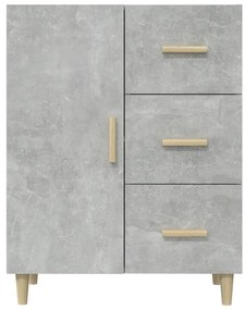 Credenza grigio cemento 69,5x34x90 cm in legno multistrato