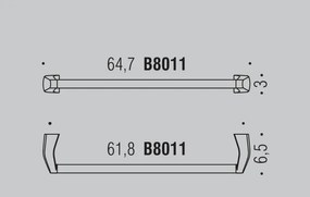 Colombo Design Road B80110cr portasciugamani 64,7 cm a parete cromo