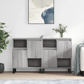 Credenze 2 Pz Grigio Sonoma İn Legno Multistrato /