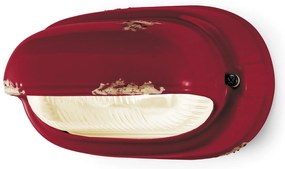 Applique Vintage Orizzontale Ceramica Bordeaux 1 Luce E27