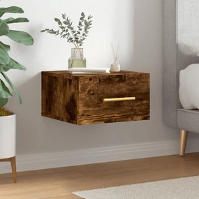 Comodino A Muro Rovere Fumo 35x35x20 Cm /