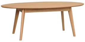Tavolino in rovere decorato in colore naturale 130x65 cm Yumi - Rowico