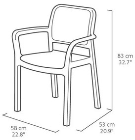 Sedie Da Esterno In Resina Effetto Rattan Con Braccioli Samanna Keter Grafite