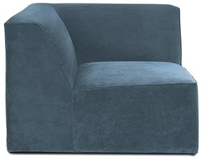 Divano componibile blu (con composizione variabile) con rivestimento in velluto a coste Sting – Scandic