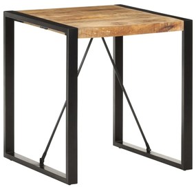 Tavolo Da Pranzo 70x70x75 Cm İn Legno Massello Di Mango Grezzo /
