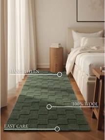 Passatoia verde scuro in lana tessuta a mano 80x200 cm Scala – Villeroy&amp;Boch