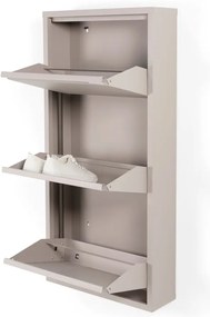 Scarpiera in metallo grigio-beige Billy - Spinder Design