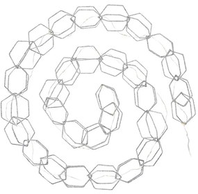 Markslöjd 705753 - Catena luci LED decorativa SERVE LED/3xAA 1,9m argento