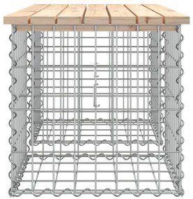 Panca giardino design gabbione 103x44x42 cm legno massello pino