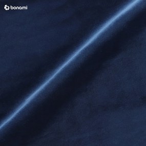 Divano letto in velluto blu con contenitore, 215 cm Freesia - Mazzini Sofas