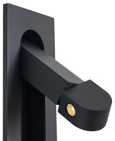 Lampada da parete moderna nera con LED e porta USB-C - Hilton