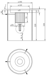 Globo 15904DA - Plafoniera TULIVAR 1xE27/40W/230V diametro 18 cm marrone