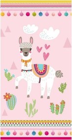 Telo mare stampato , 75 x 150 cm Lama - Good Morning