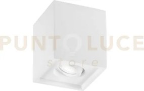 Plafoniera space quadrata orientabile bianca 1 luce attacco gu10 13...