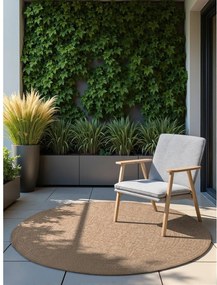 Tappeto da interno/esterno rotondo beige/avorio ø 160 cm Duet Kona – NORTHRUGS