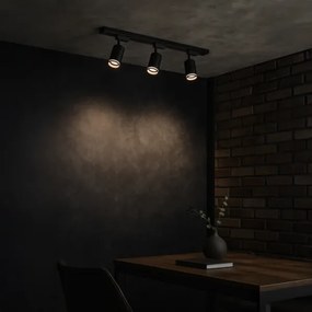 Faretto nel sistema a binario PIPE 3xGU10/10W/230V nero